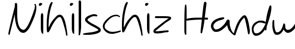 Nihilschiz Handwriting font preview
